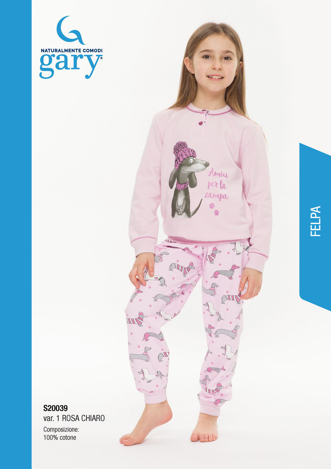 GIRL'S S/L PAJAMAS S30039 Tellini S.r.l. Wholesale Clothing